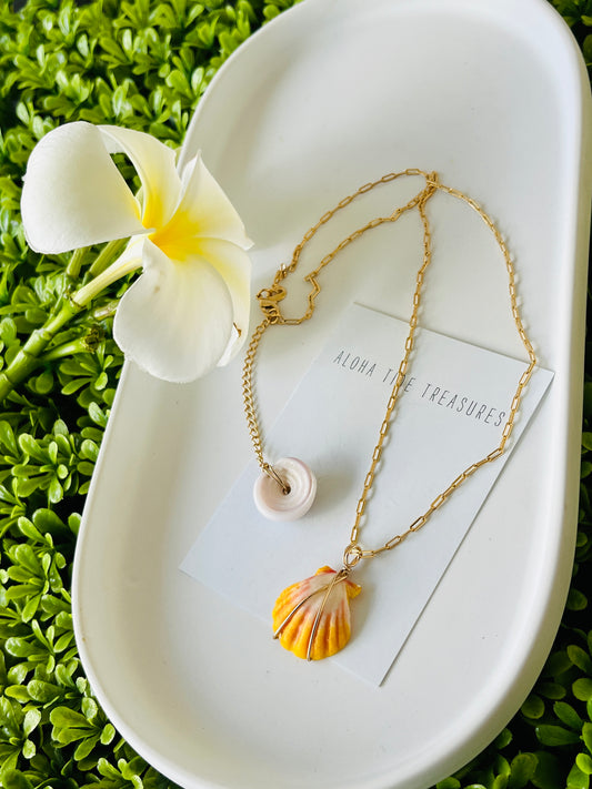 14K GF Sunrise Shell Necklace 18”