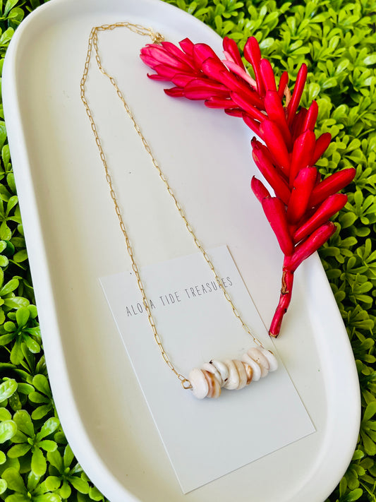 14K GF Puka Sand-Bar Necklace 18”