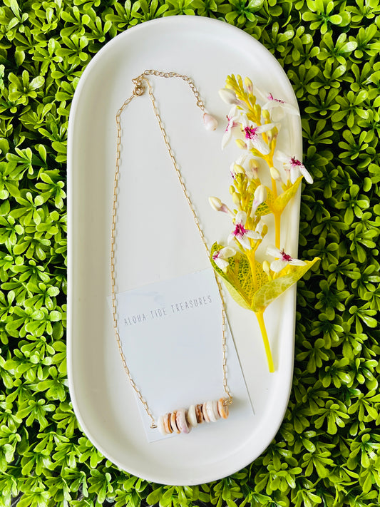 14K GF Puka Sand-Bar Necklace 16”