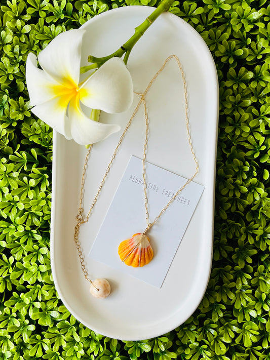 14K GF Sunrise Shell  Necklace 22”
