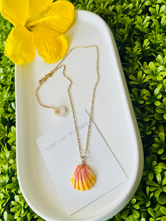 14K GF Sunrise Shell Necklace 16”