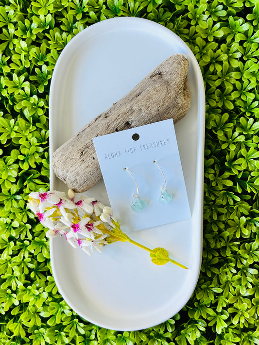Sterling Silver Sea Glass Earrings