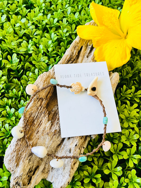 Hawaiian Shell Anklet 10”