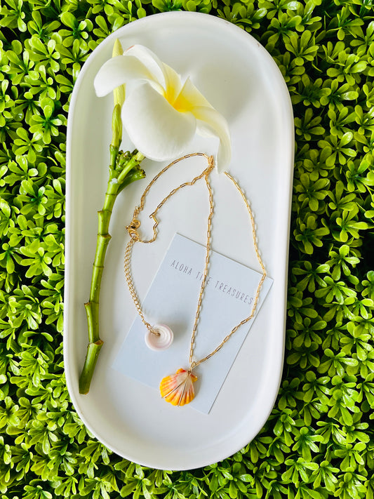 14K GF Sunrise Shell Necklace 18”