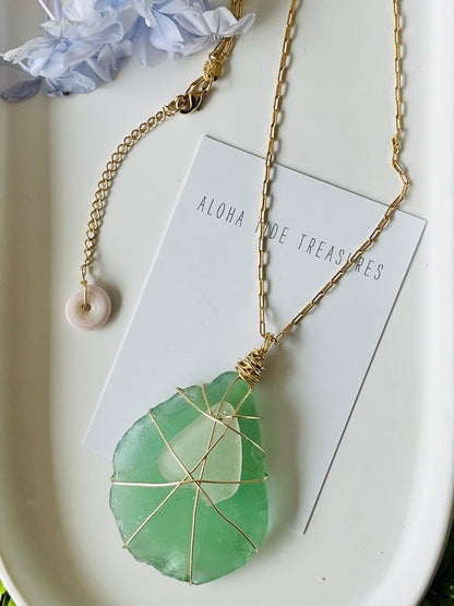Mamas Sea Glass Necklace 16”