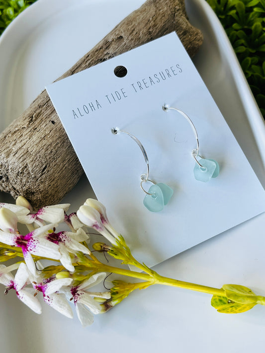 Sterling Silver Sea Glass Earrings