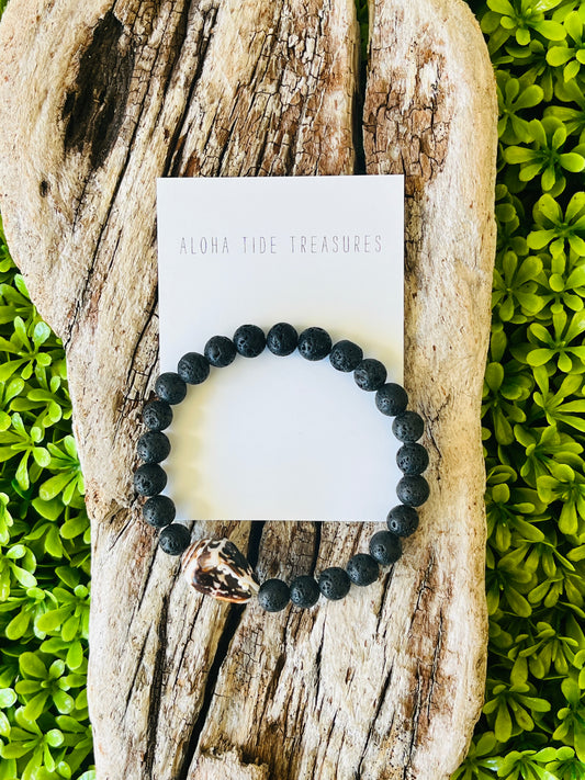 Lava Stone Men’s Bracelet