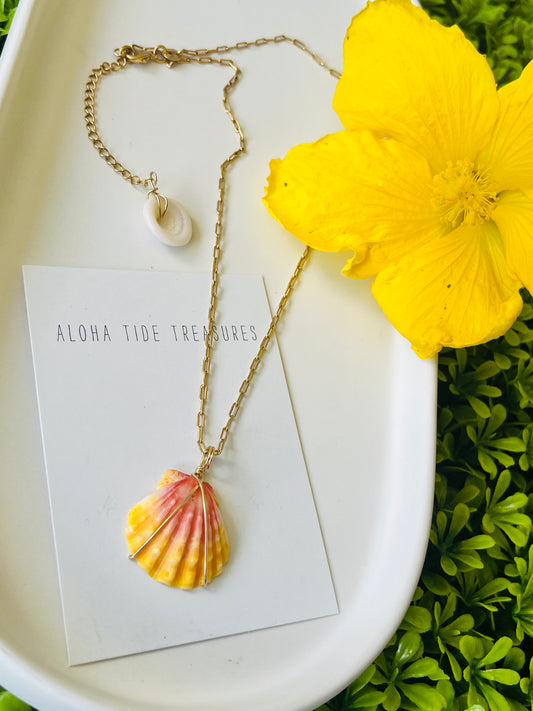 14K GF Sunrise Shell Necklace 16”