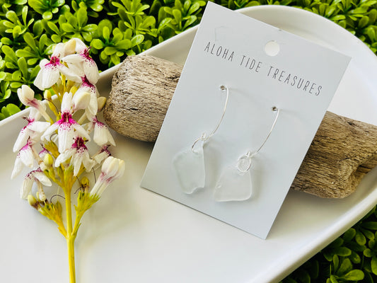 Sterling Silver Sea Glass Earrings