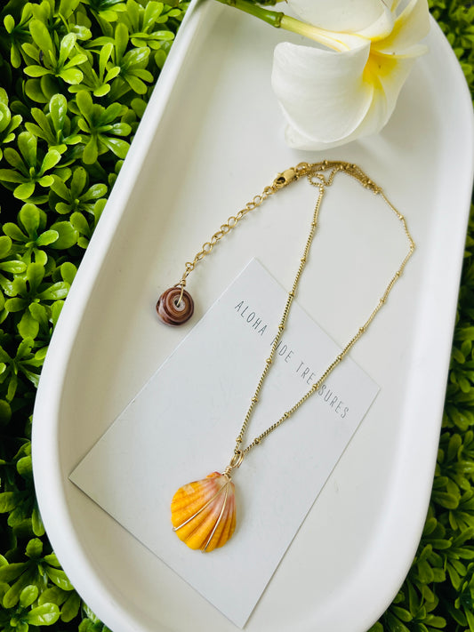 14K GF Sunrise Shell Necklace 16”