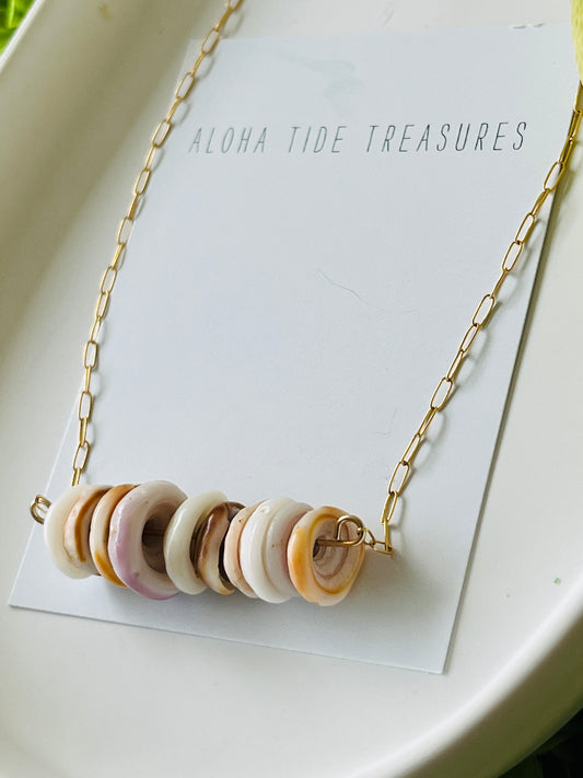 14K GF Puka Sand-Bar Necklace 16”