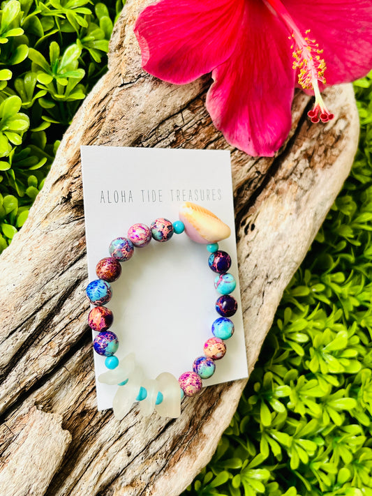 Vibrant Sea Glass Bracelet