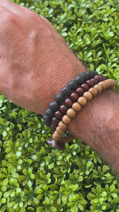 Lava Stone Men’s Bracelet